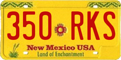 NM license plate 350RKS