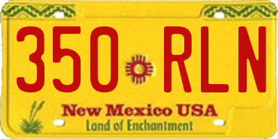 NM license plate 350RLN