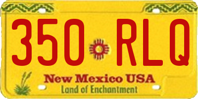 NM license plate 350RLQ