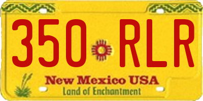 NM license plate 350RLR