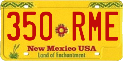 NM license plate 350RME