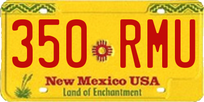 NM license plate 350RMU