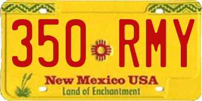 NM license plate 350RMY