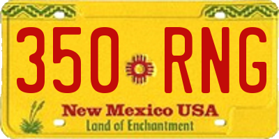 NM license plate 350RNG
