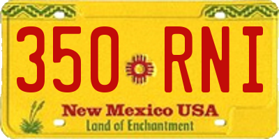 NM license plate 350RNI