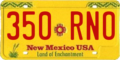 NM license plate 350RNO