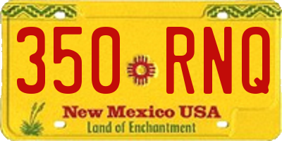 NM license plate 350RNQ