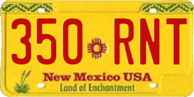NM license plate 350RNT