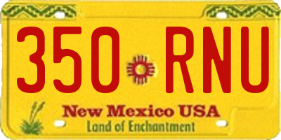 NM license plate 350RNU