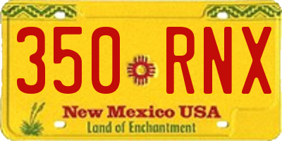 NM license plate 350RNX