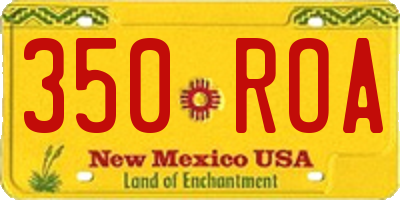NM license plate 350ROA