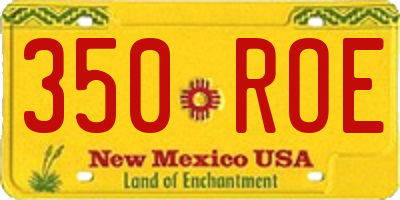 NM license plate 350ROE