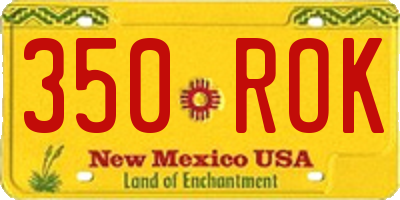NM license plate 350ROK