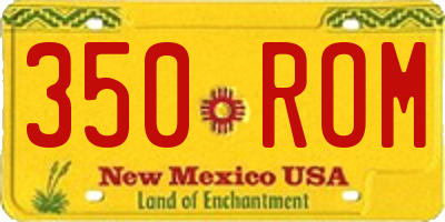NM license plate 350ROM