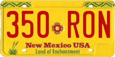 NM license plate 350RON