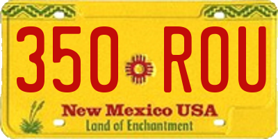 NM license plate 350ROU