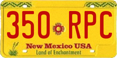 NM license plate 350RPC