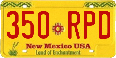 NM license plate 350RPD