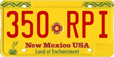 NM license plate 350RPI