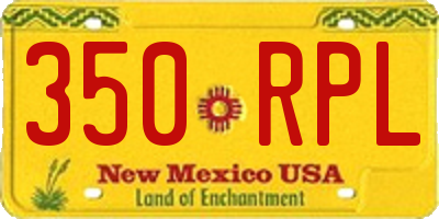 NM license plate 350RPL