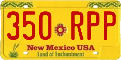 NM license plate 350RPP