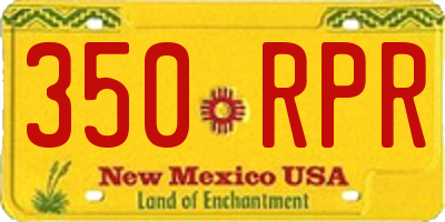 NM license plate 350RPR