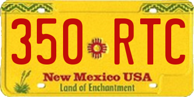 NM license plate 350RTC