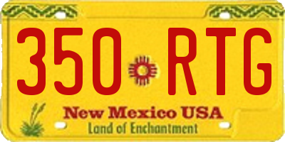 NM license plate 350RTG