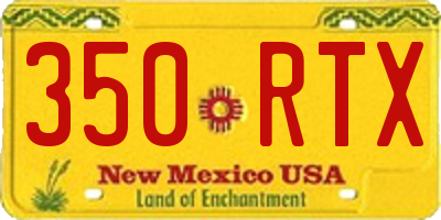NM license plate 350RTX