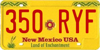 NM license plate 350RYF