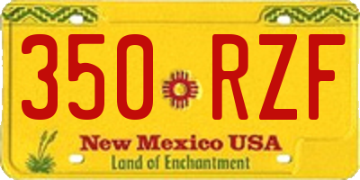 NM license plate 350RZF