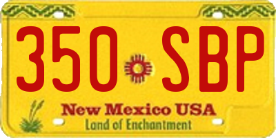 NM license plate 350SBP