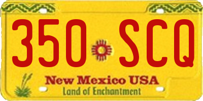NM license plate 350SCQ