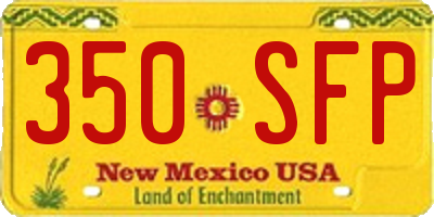 NM license plate 350SFP