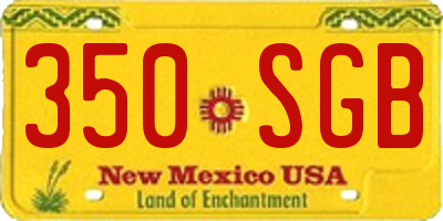 NM license plate 350SGB