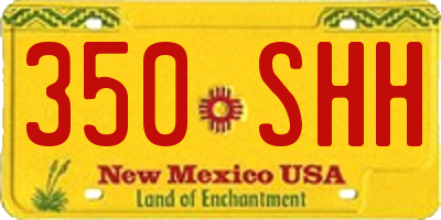 NM license plate 350SHH