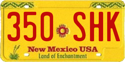 NM license plate 350SHK