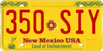 NM license plate 350SIY
