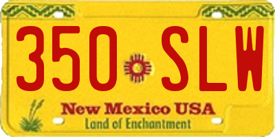 NM license plate 350SLW