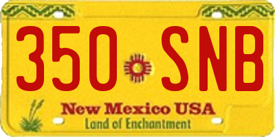 NM license plate 350SNB