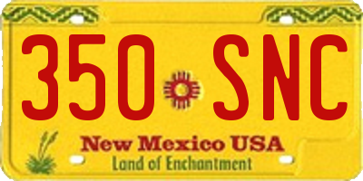 NM license plate 350SNC