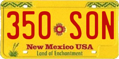 NM license plate 350SON