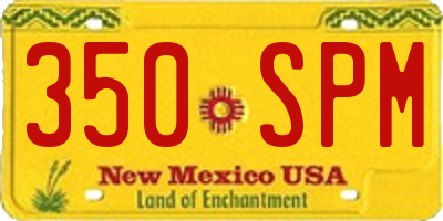 NM license plate 350SPM