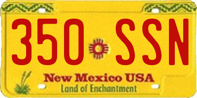NM license plate 350SSN