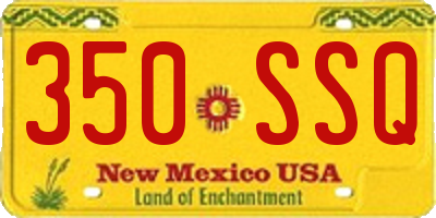 NM license plate 350SSQ