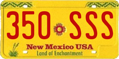 NM license plate 350SSS