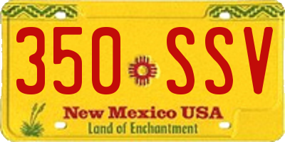 NM license plate 350SSV