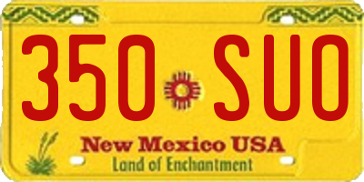 NM license plate 350SUO