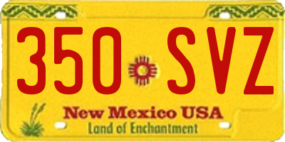 NM license plate 350SVZ