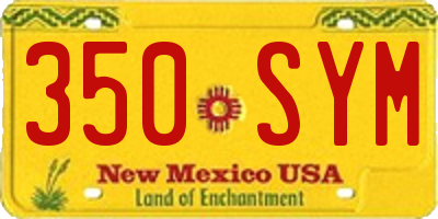 NM license plate 350SYM